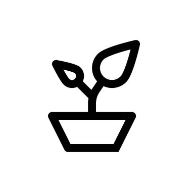 Pot kutsal kişilerin resmi içinde bitki