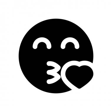 Emoji üfleme öpücük simgesi