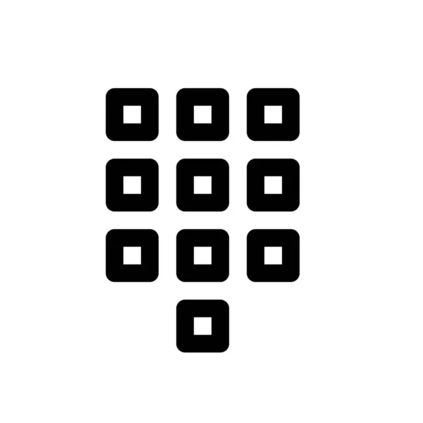 Ciferník ikona klávesnice — Stockový vektor