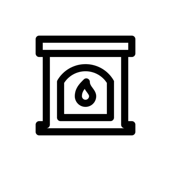 暖炉 web アイコン — ストックベクタ
