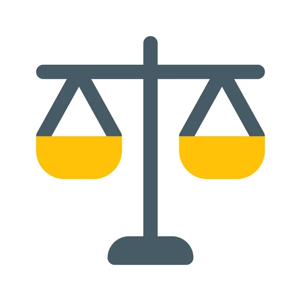 Justitie schalen pictogram — Stockvector