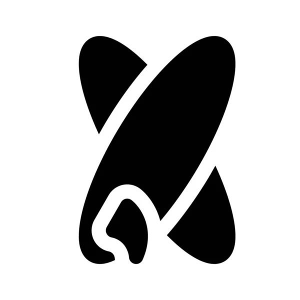 Planches de surf icône simple — Image vectorielle