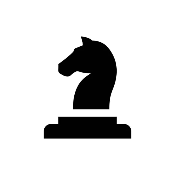 Icono de caballero de ajedrez — Vector de stock