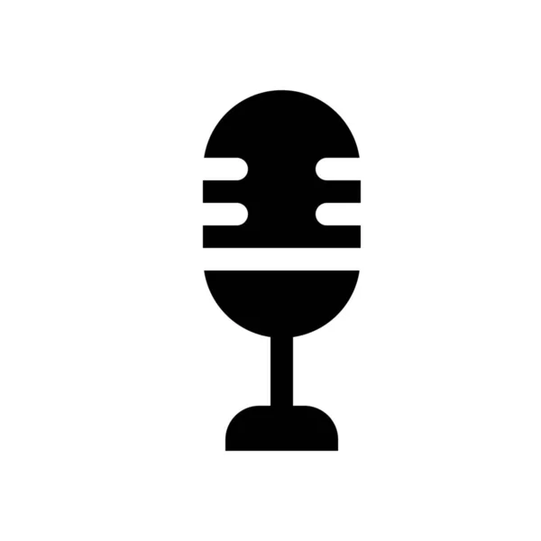Vintage microfoon web pictogram — Stockvector