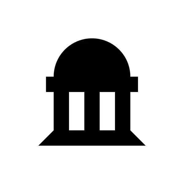 Budova soudu ikona — Stockový vektor