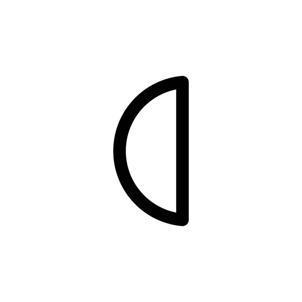 Trzeci kwartał księżyc ikona — Wektor stockowy