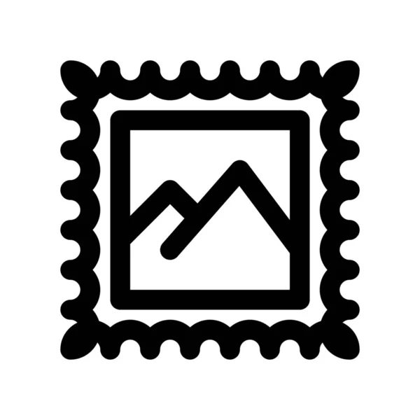 Postzegel pictogram — Stockvector