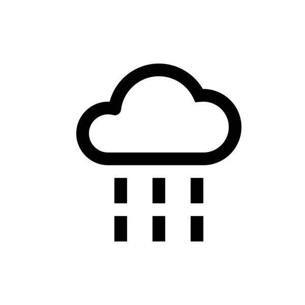 Βροχή καιρικό εικονίδιο — Διανυσματικό Αρχείο