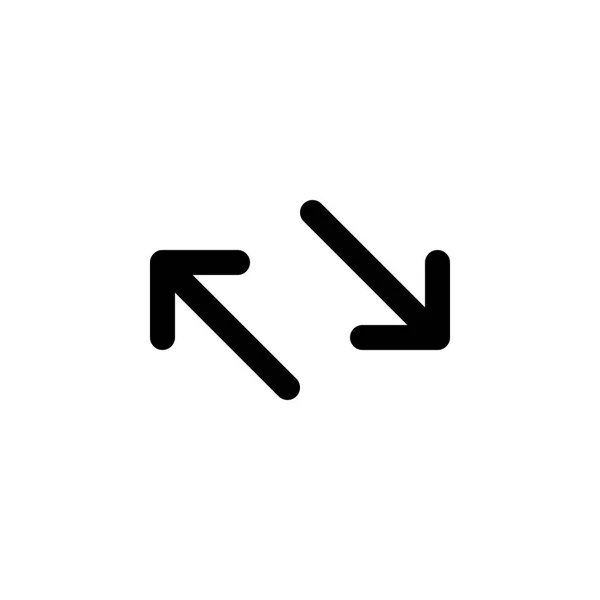 Flèche inclinée icône gauche — Image vectorielle