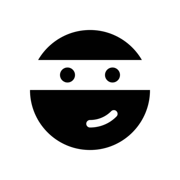 Ninja web emotikon — Wektor stockowy