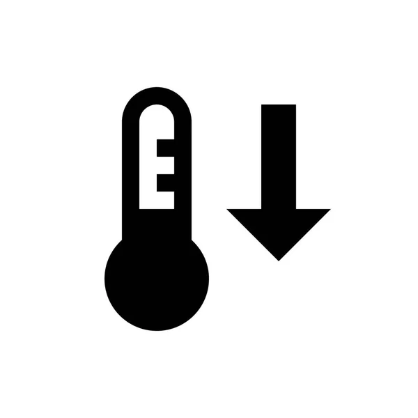 Temperatura para baixo ícone simples — Vetor de Stock