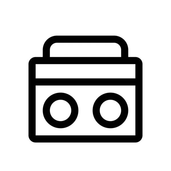 Webikone der Boombox — Stockvektor