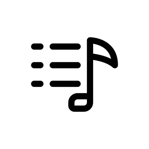 Muziek afspeellijst pictogram — Stockvector