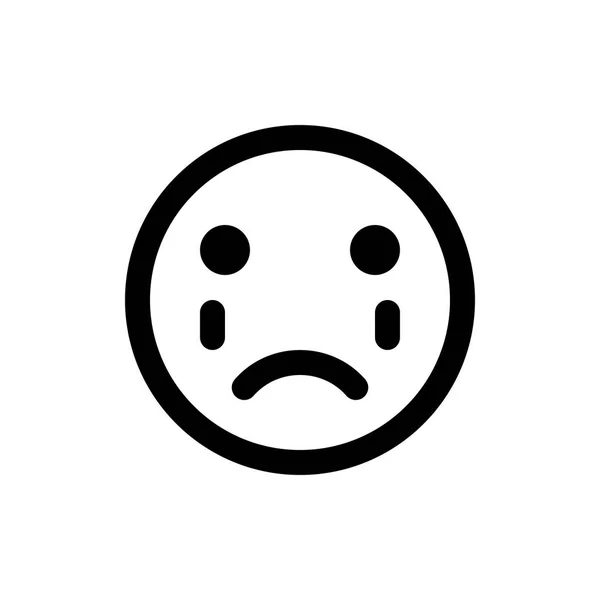 Crying smiley icon — Stock Vector