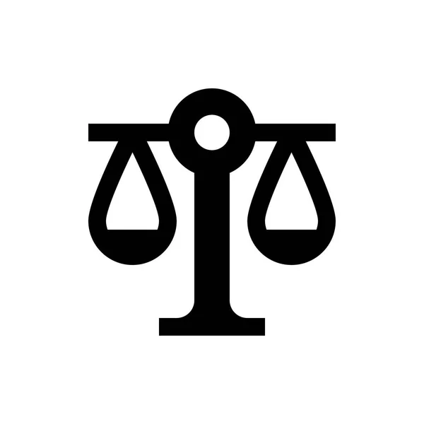 Justitie schalen pictogram — Stockvector