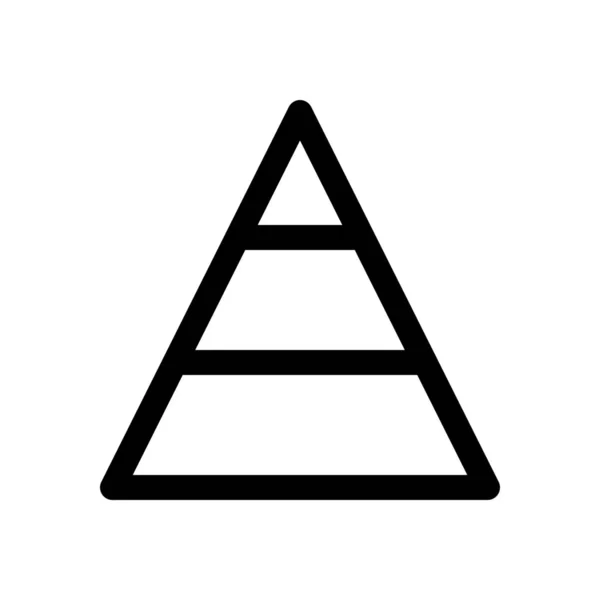 Ícone de diagrama de pirâmide — Vetor de Stock