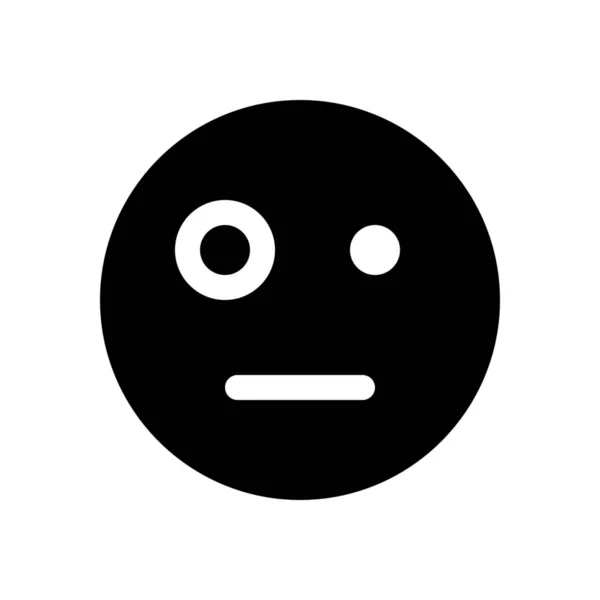 Icona emoji scettica — Vettoriale Stock