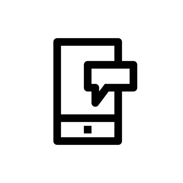 Pictogram voor telefoon bericht — Stockvector