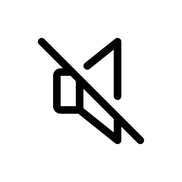 Mute icono web — Vector de stock