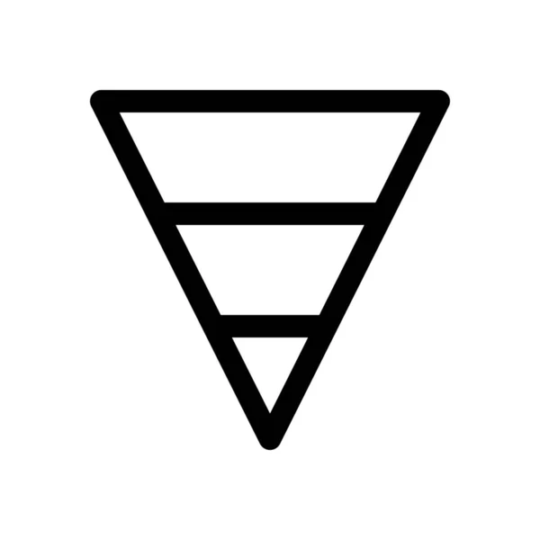 Pyramidendiagramm-Symbol — Stockvektor