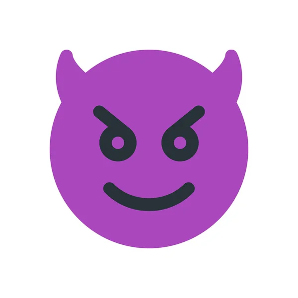 Icône emoji diable — Image vectorielle