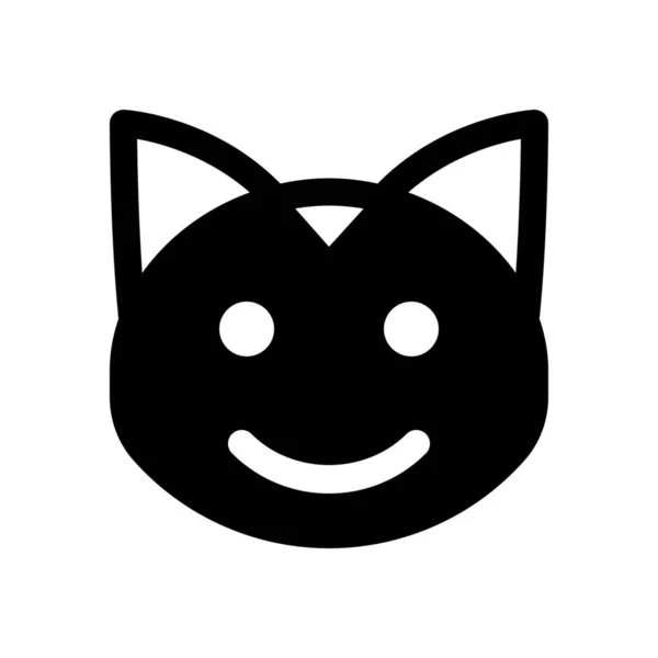 Emoticono web gato — Vector de stock