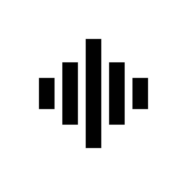 Ljud vågor ikonen — Stock vektor