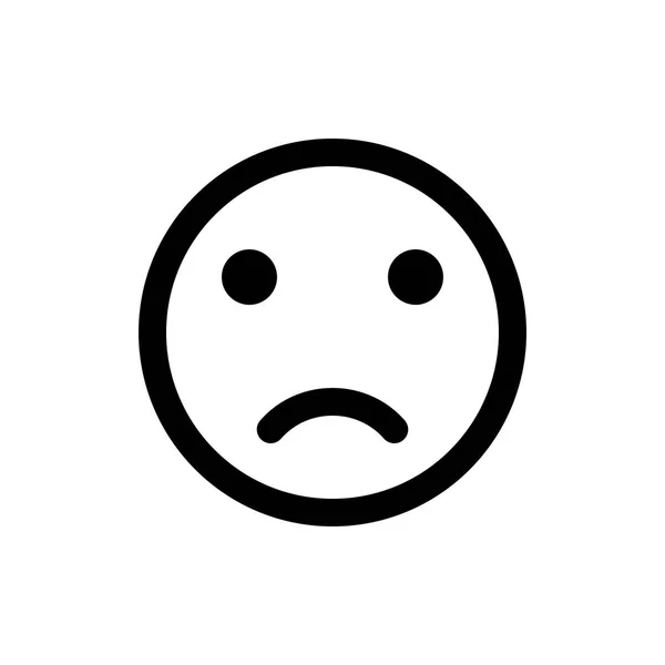 Triste icono sonriente — Vector de stock