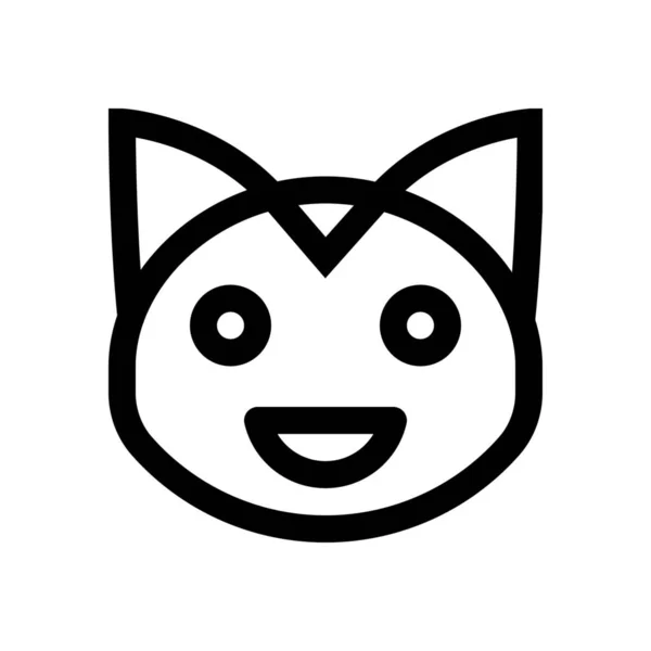 Emoticono web gato — Archivo Imágenes Vectoriales