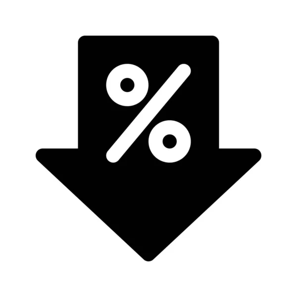 Abajo icono de precio — Vector de stock