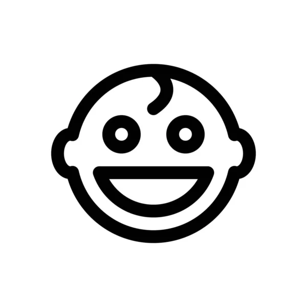 Emoticon web bebê — Vetor de Stock