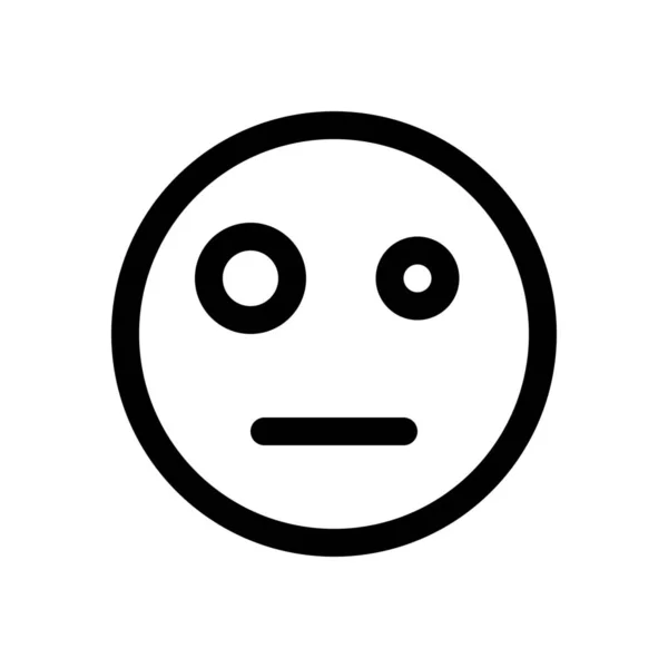 Szkeptikus emoji ikon — Stock Vector