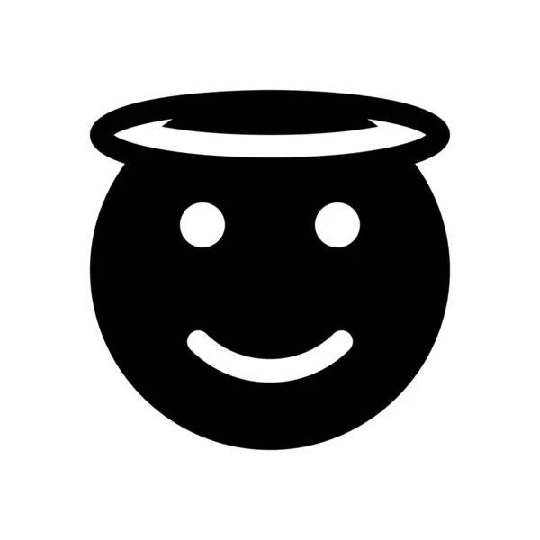 Icône emoji ange — Image vectorielle