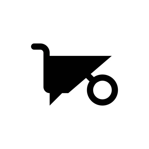 Ícone web de carrinho de mão — Vetor de Stock