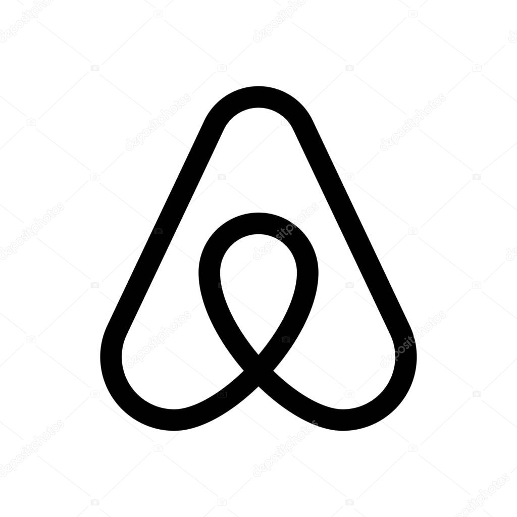 Airbnb web logo, vector illustration