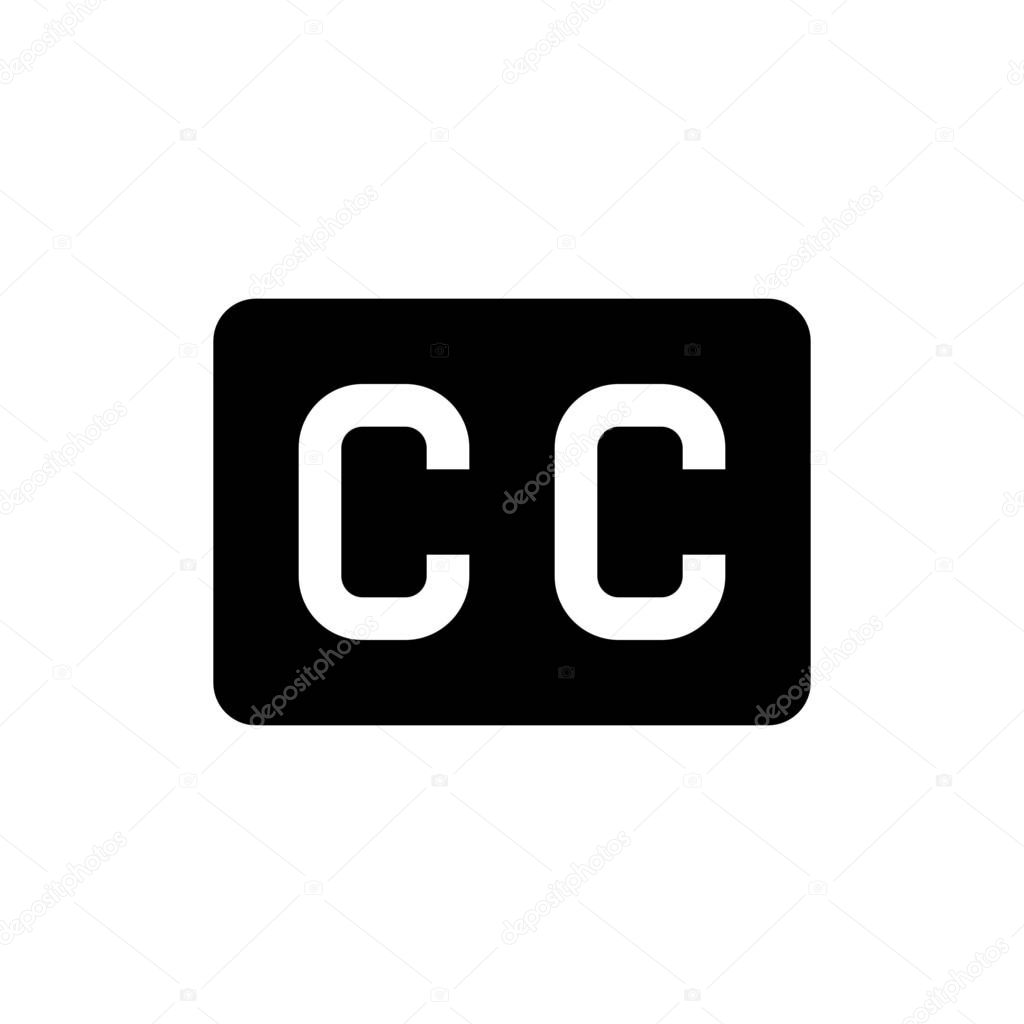 Creative commons logo or icon, vector illustration