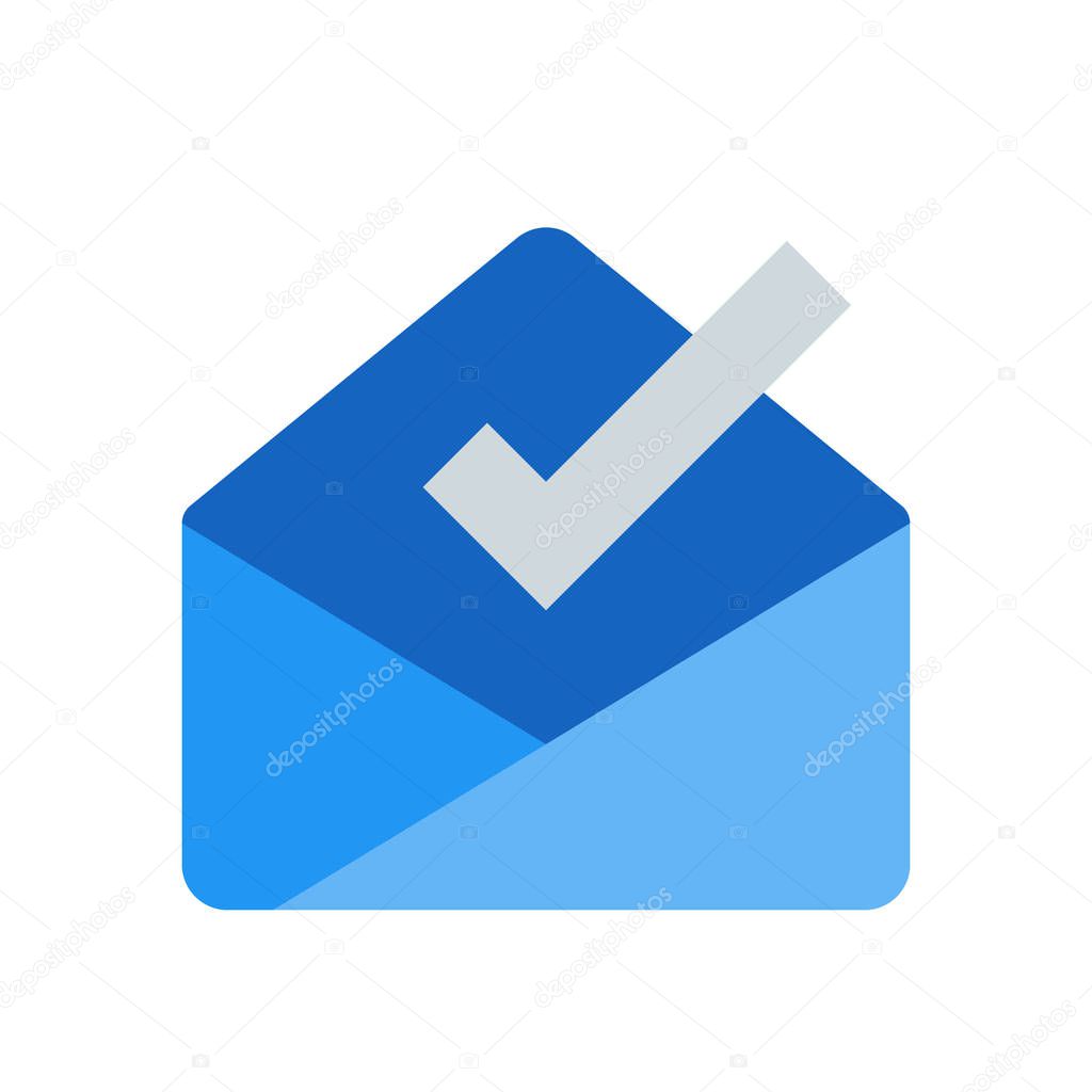 Inbox web icon, email icon, vector illustration