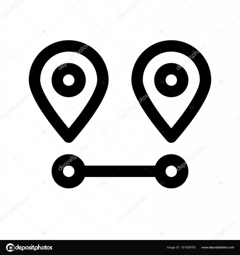 Location distance icon Stock Vector Image by ©get4net #161428700