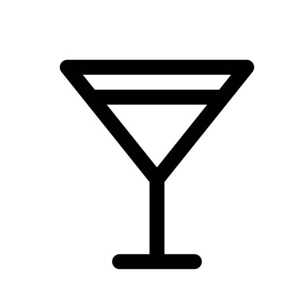 Cocktailglas Icoon — Stockvector