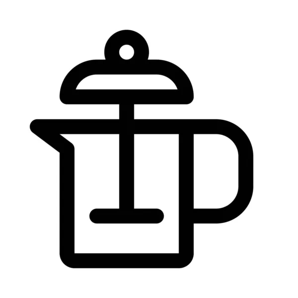 Pictogram van de plunjer van de koffie — Stockvector