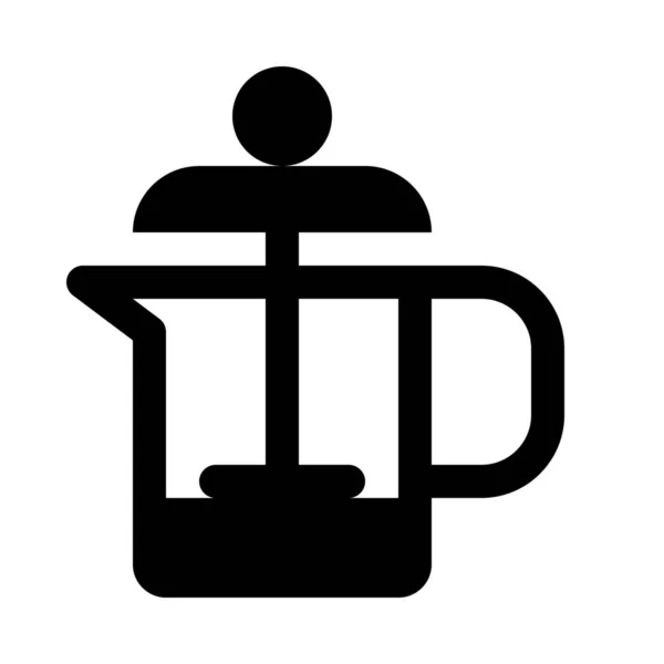 Ícone de êmbolo de café —  Vetores de Stock