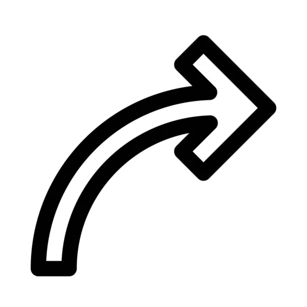 Icona freccia curva — Vettoriale Stock
