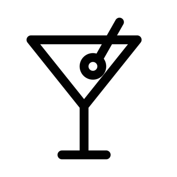 Martini cocktail pictogram — Stockvector
