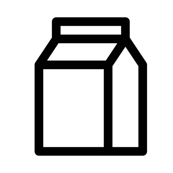 Icône du paquet de lait — Image vectorielle