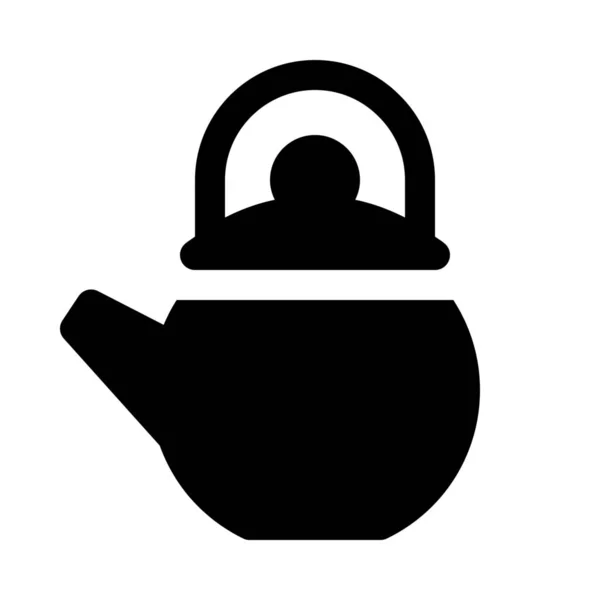Tea vízforralóval ikon — Stock Vector