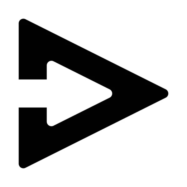 Icono de flecha triangular — Vector de stock