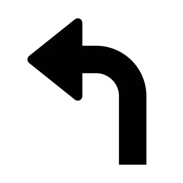 Tournez à gauche icône flèche — Image vectorielle