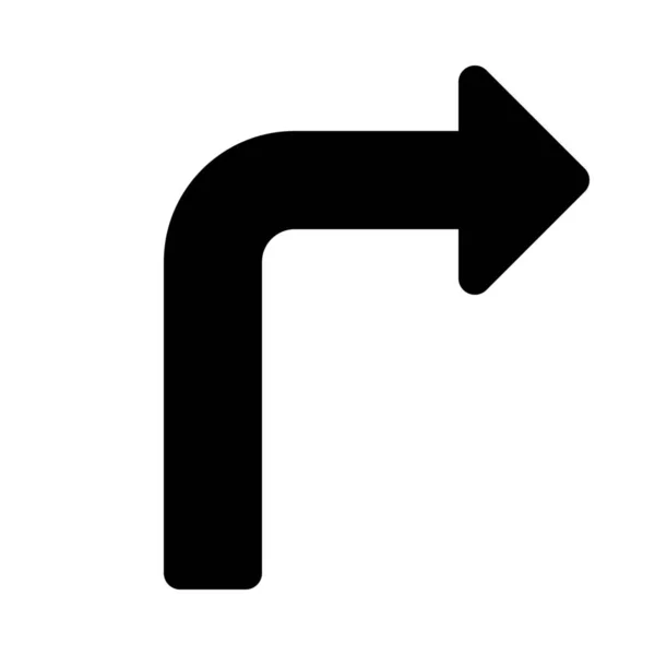 Sväng höger pil ikonen — Stock vektor