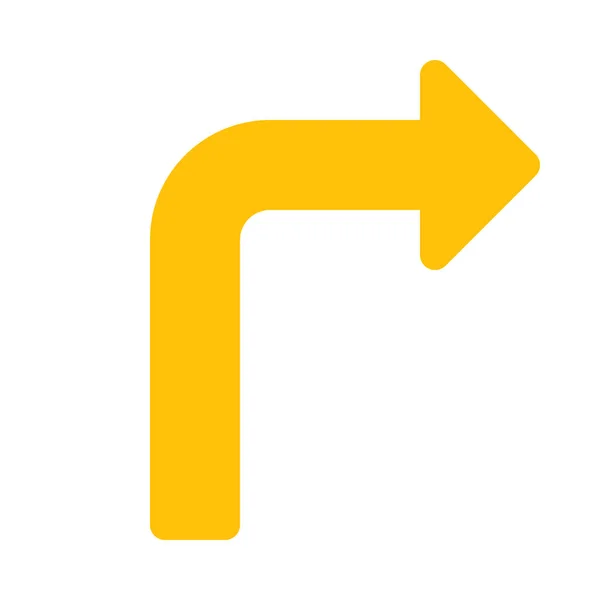 Gire a la derecha Icono flecha — Vector de stock