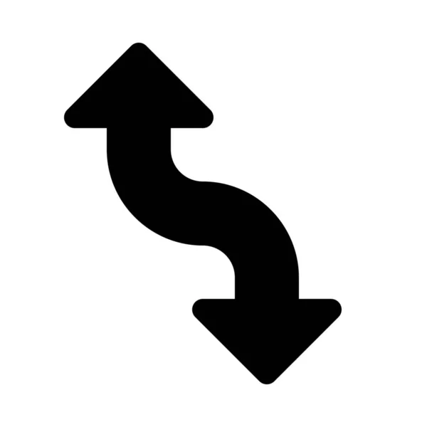 Winding arrow icon — Stock Vector
